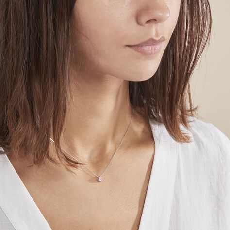 Collier Rio Santa Teresa Argent Blanc Oxyde De Zirconium Rose - Colliers fantaisie Femme | Histoire d’Or