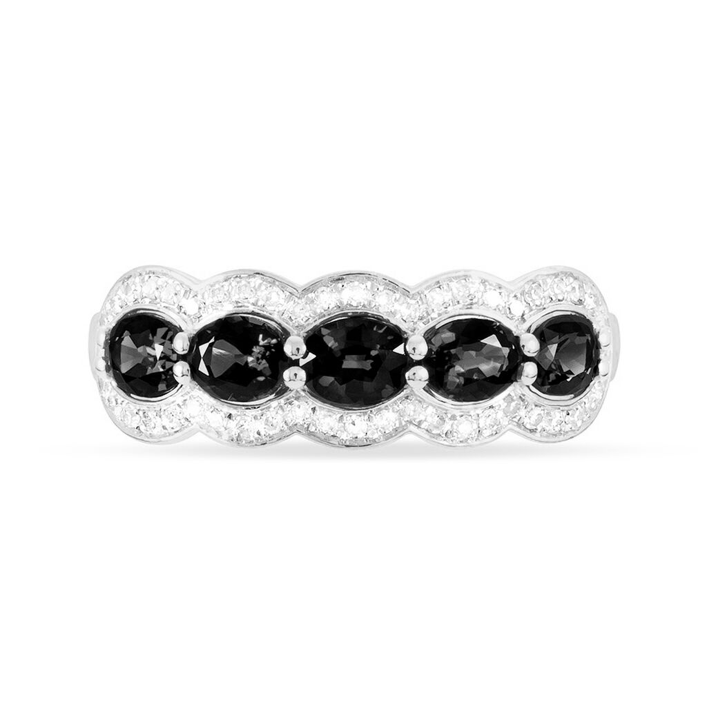 Bague Margaux Or Blanc Agate Et Diamant - Bagues avec pierre Femme | Histoire d’Or