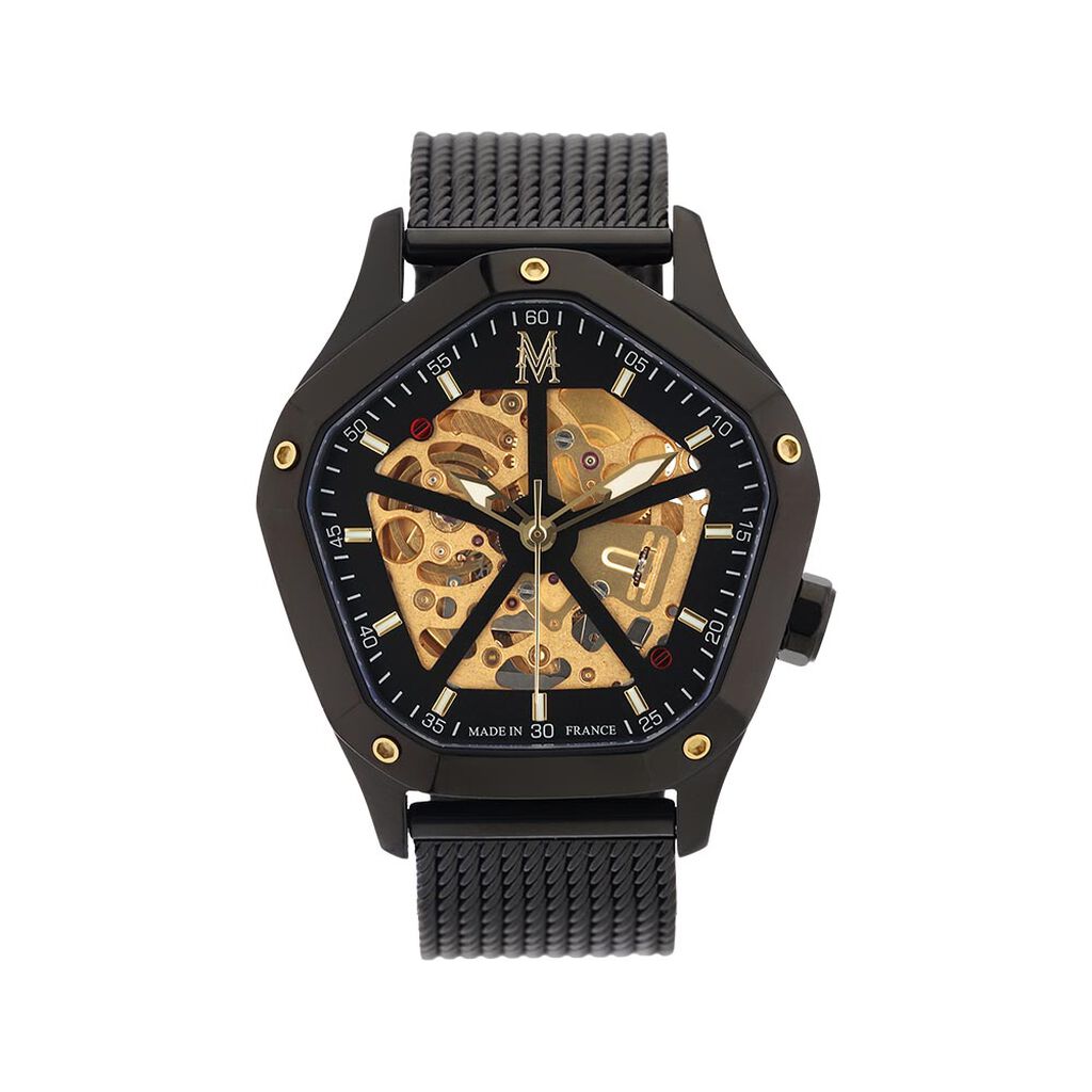 Montre Montignac Geometric Automatique Doré - Montres Homme | Histoire d’Or