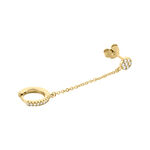 Bijou D'oreille Unitaire Plaqu&eacute; Or Hesmee Oxyde De Zirconium - Boucles d'oreilles fantaisie Femme | Histoire d&rsquo;Or