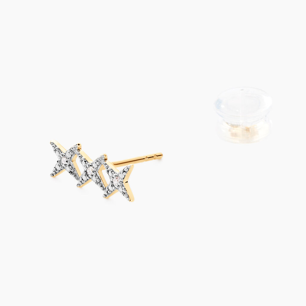 Boucles D'oreilles Puces Starlight Or Jaune Diamant - Clous d'oreilles Femme | Histoire d’Or