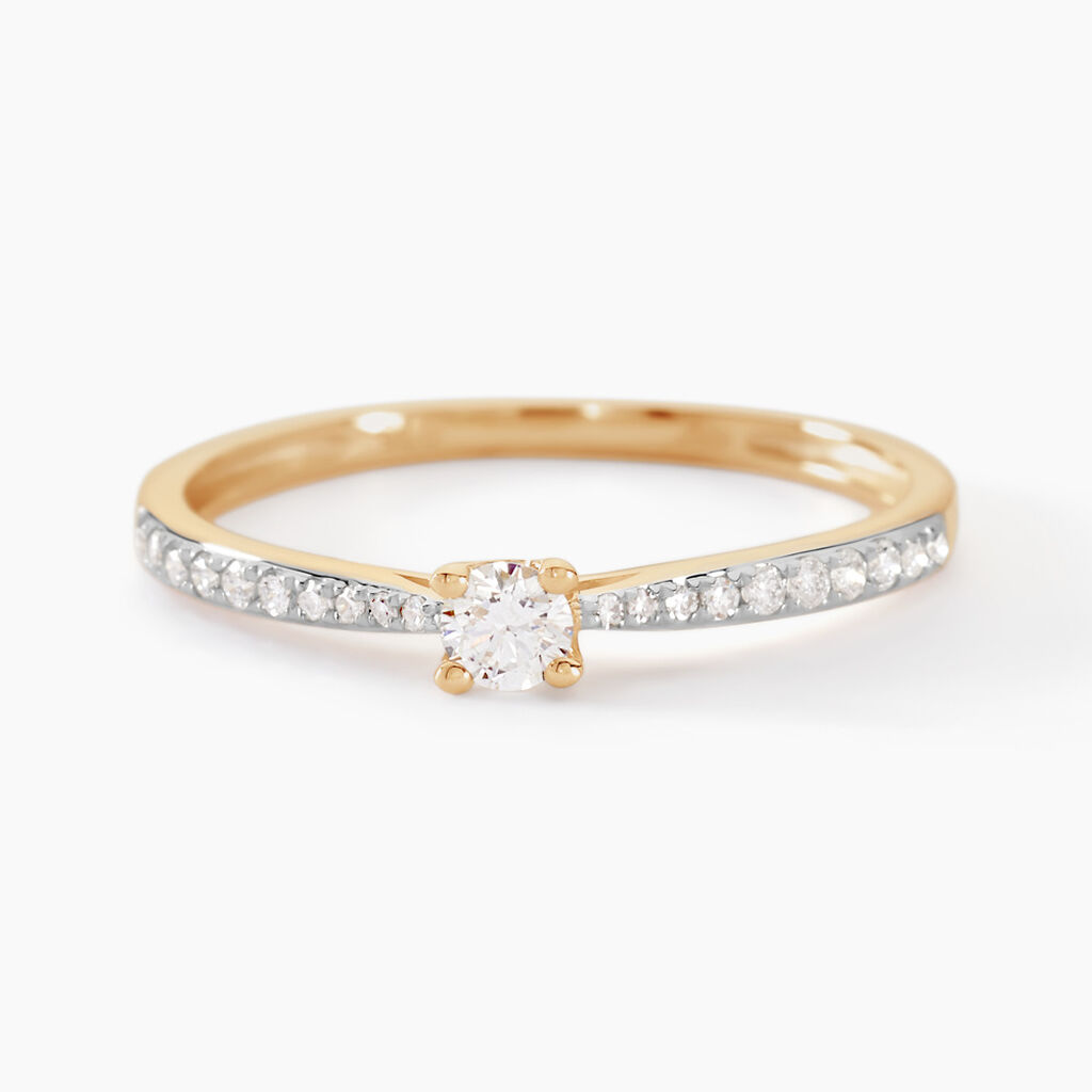 Bague Solitaire Hemera Or Jaune Diamant - Bagues solitaires Femme | Histoire d’Or