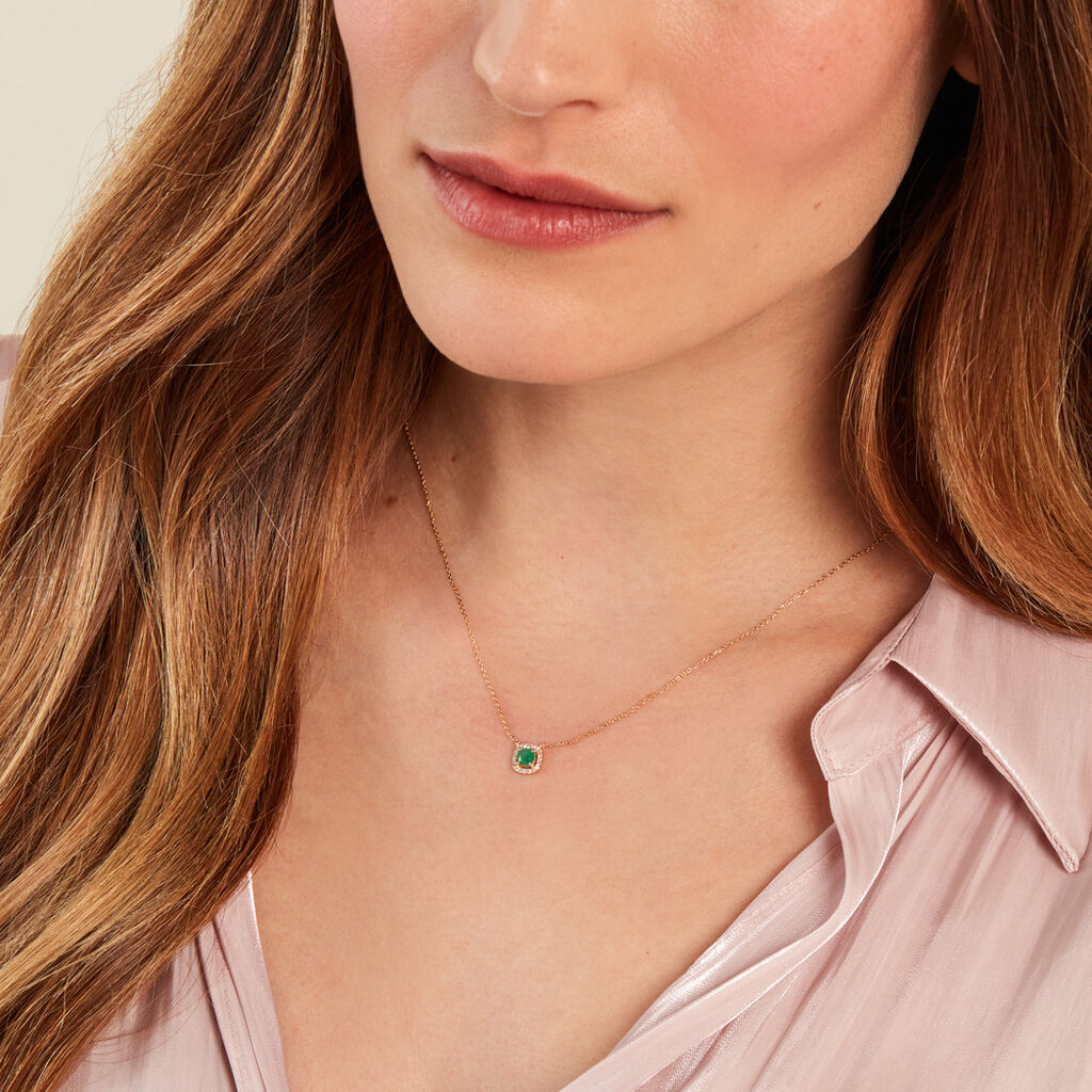Collier Cosimo Or Jaune Emeraude Diamant - Colliers Femme | Histoire d’Or