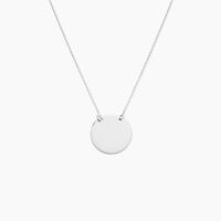 Collier Helenia Pastille Gravable Or Blanc