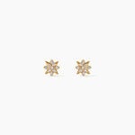 Boucles D'Oreilles Puces Aubepine Argent Dor&eacute; A L'Or 750/1000 Oxyde De Zirconium - Boucles d'oreilles fantaisie Femme | Histoire d&rsquo;Or