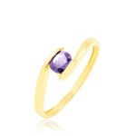 Bague Camilia Or Jaune Amethyste - Bagues solitaires Femme | Histoire d&rsquo;Or