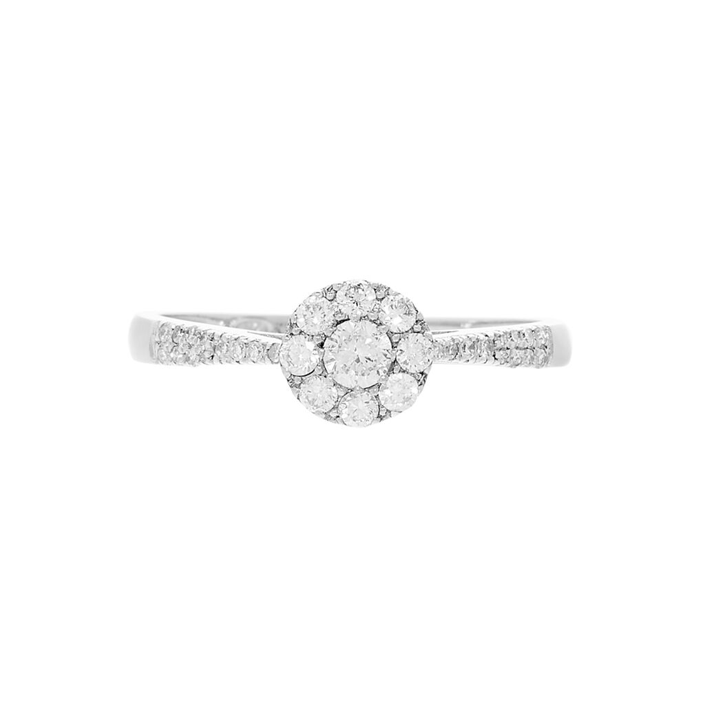 Bague Neptune Or Blanc Diamant - Bagues avec pierre Femme | Histoire d’Or