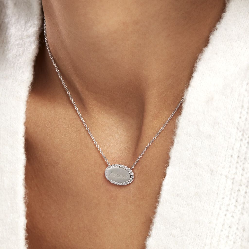 Collier Argent Blanc Ankur Oxydes De Zirconium - Colliers fantaisie Femme | Histoire d’Or