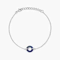 Bracelet Serafine Argent Blanc Lapis Lazuli Oxyde