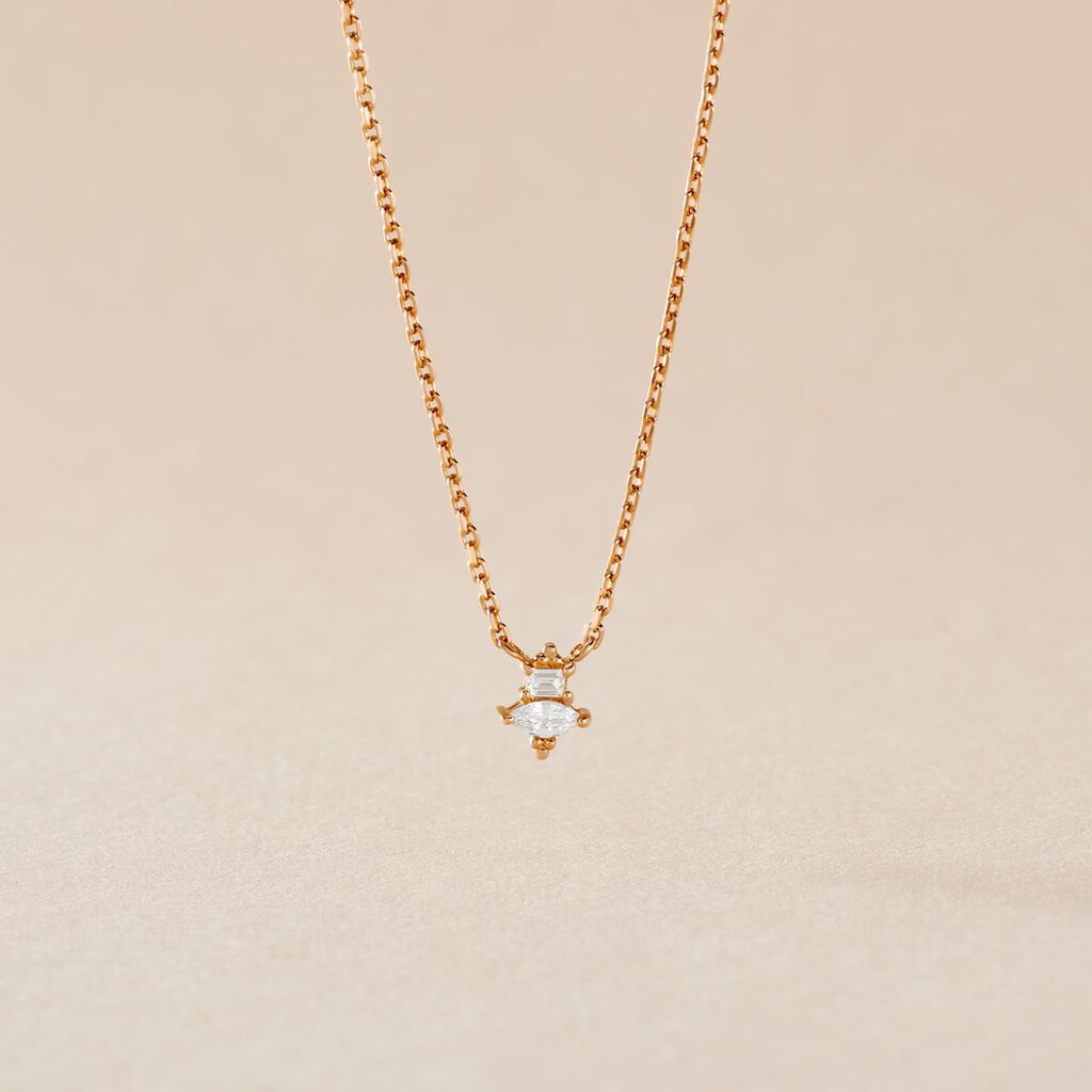 Collier éclat Perlé Plaqué Or Oxyde De Zirconium - Colliers Femme | Histoire d’Or