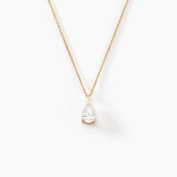 Collier Goutte Or Jaune Oxyde De Zirconium