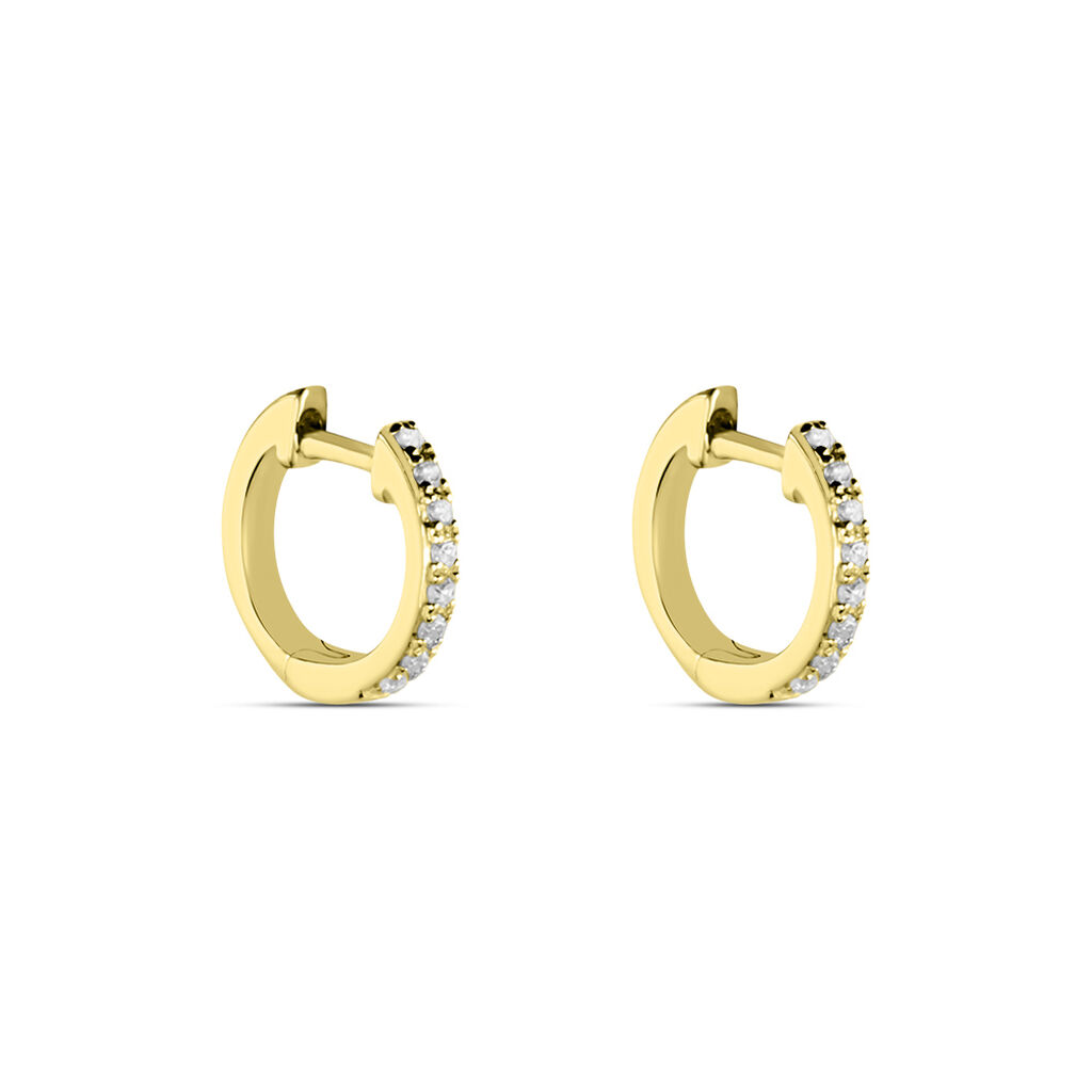 Créoles Or Jaune Aryana Diamants - Boucles d'oreilles créoles Femme | Histoire d’Or