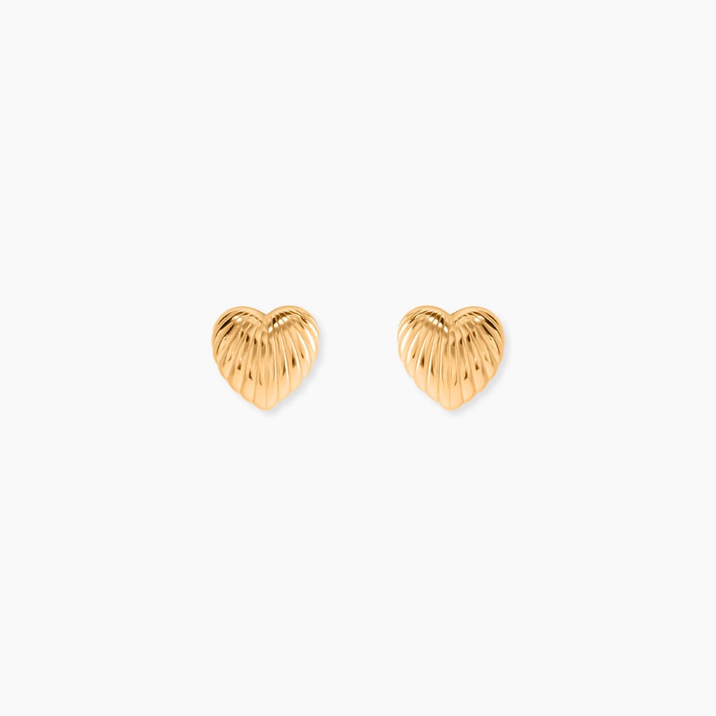 Boucles D'Oreilles Puces Lyane Plaqu&eacute; Or Jaune - Boucles d'oreilles fantaisie Femme | Histoire d&rsquo;Or