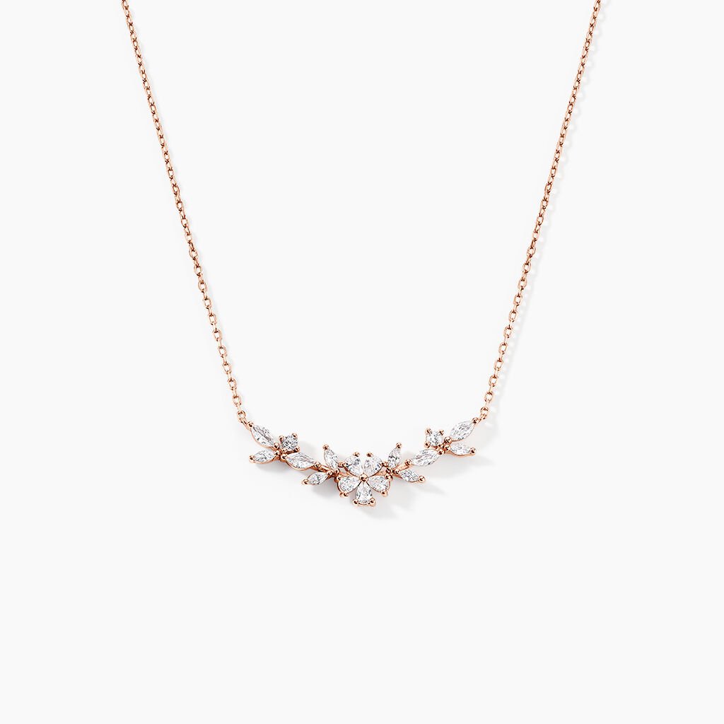 Collier Wanda Argent Rose Oxyde De Zirconium - Colliers fantaisie Femme | Histoire d’Or