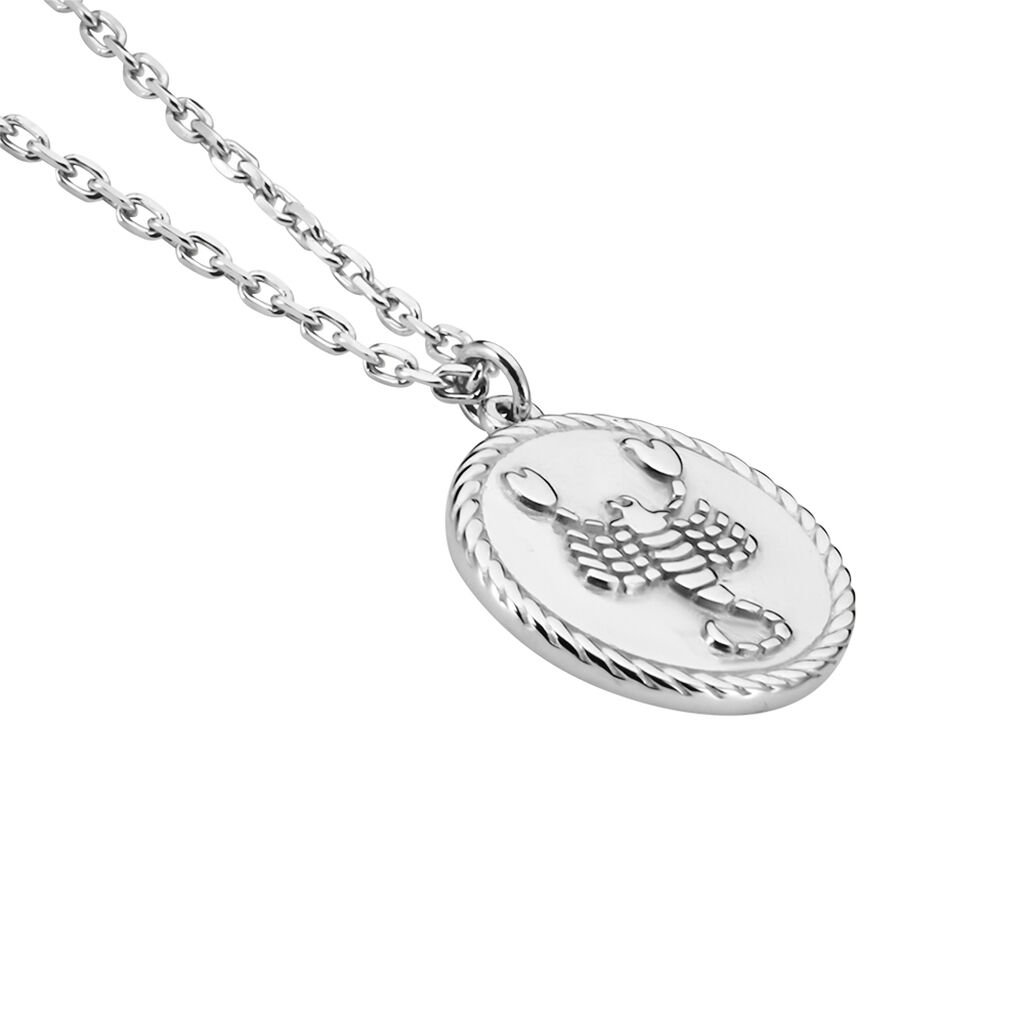 Collier Argent Blanc Lew - Colliers Zodiaque Homme | Histoire d’Or