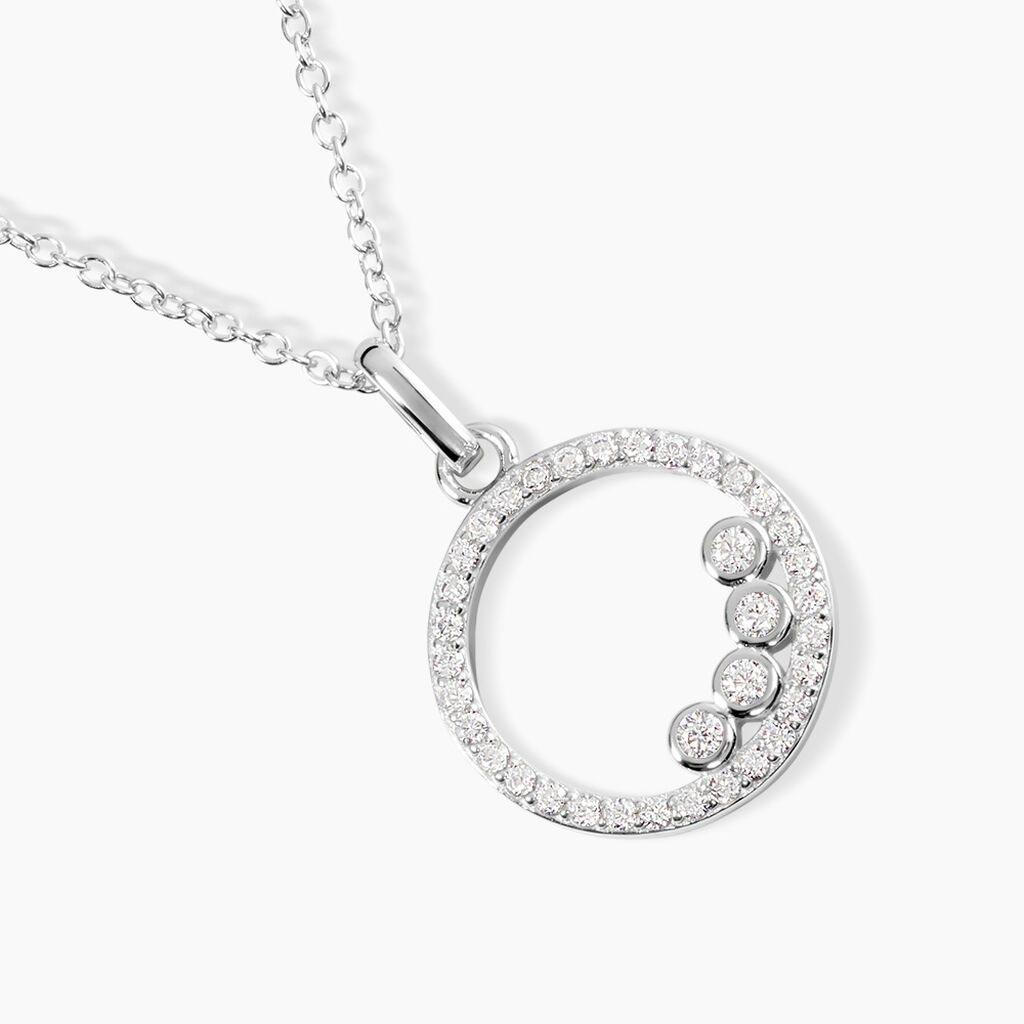 Collier Argent Ursine Oxydes De Zirconium - Colliers fantaisie Femme | Histoire d&rsquo;Or