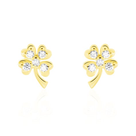 Boucles D'oreilles Or Jaune Verdiane Oxydes - Boucles d'oreilles pendantes Femme | Histoire d&rsquo;Or