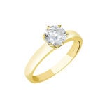 Bague Solitaire Natalia Or Jaune Diamant Synthetique - Bagues solitaires Femme | Histoire d&rsquo;Or