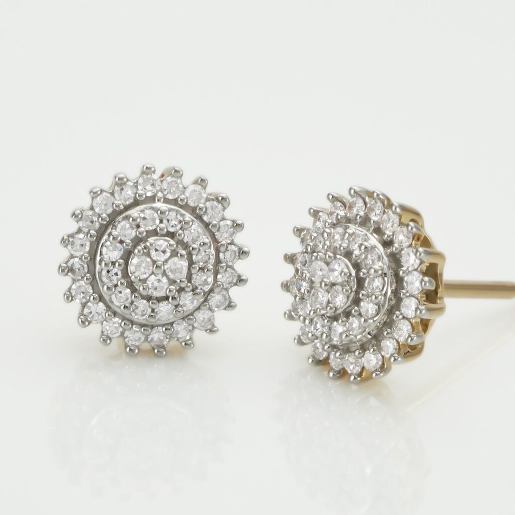 Boucles D'oreilles Veronick Or Jaune Diamant - Clous d'oreilles Femme | Histoire d’Or