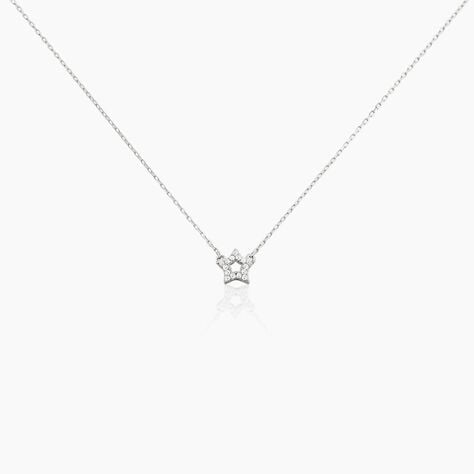 Collier Stellan Argent Blanc Oxyde De Zirconium - Colliers fantaisie Femme | Histoire d’Or