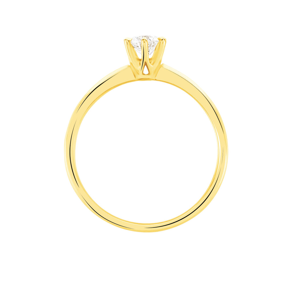 Bague Solitaire Niva Or Jaune Diamant - Bagues solitaires Femme | Histoire d’Or