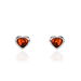 Boucles D'oreilles Puces Argent Blanc Delvinaae Ambre - Boucles d'Oreilles Coeur Femme | Histoire d’Or