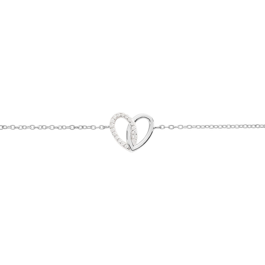 Bracelet Guilia Argent Blanc Oxyde De Zirconium - Bracelets Coeur Femme | Histoire d’Or