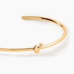 Bracelet Jonc Bretzel Plaqu&eacute; Or Jaune - Bracelets joncs Femme | Histoire d&rsquo;Or