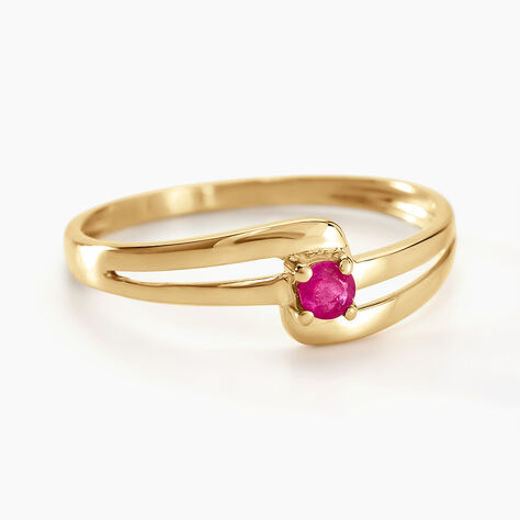 Bague Nesryne Or Jaune Rubis - Bagues solitaires Femme | Histoire d’Or