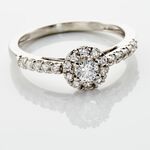 Bague Urbane Platine Blanc Diamant - Bagues solitaires Femme | Histoire d&rsquo;Or