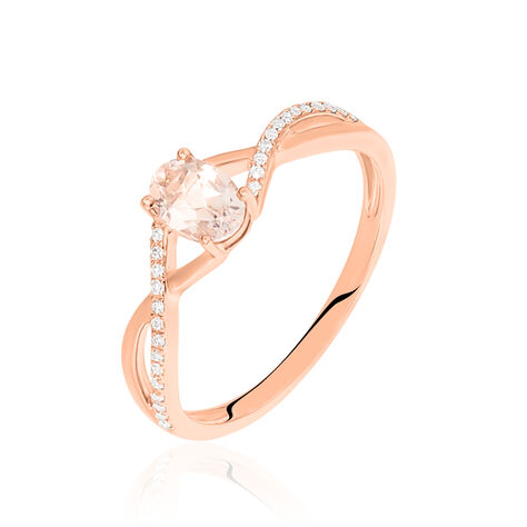 Bague Imane Or Rose Morganite Et Diamant - Bagues solitaires Femme | Histoire d’Or