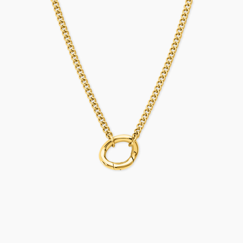 Collier Calic&eacute;a Acier Jaune - Bijoux sans pierre Femme | Histoire d&rsquo;Or