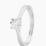 Bague Solitaire Fiona Or Blanc Diamant Synthetique - Bagues solitaires Femme | Histoire d&rsquo;Or