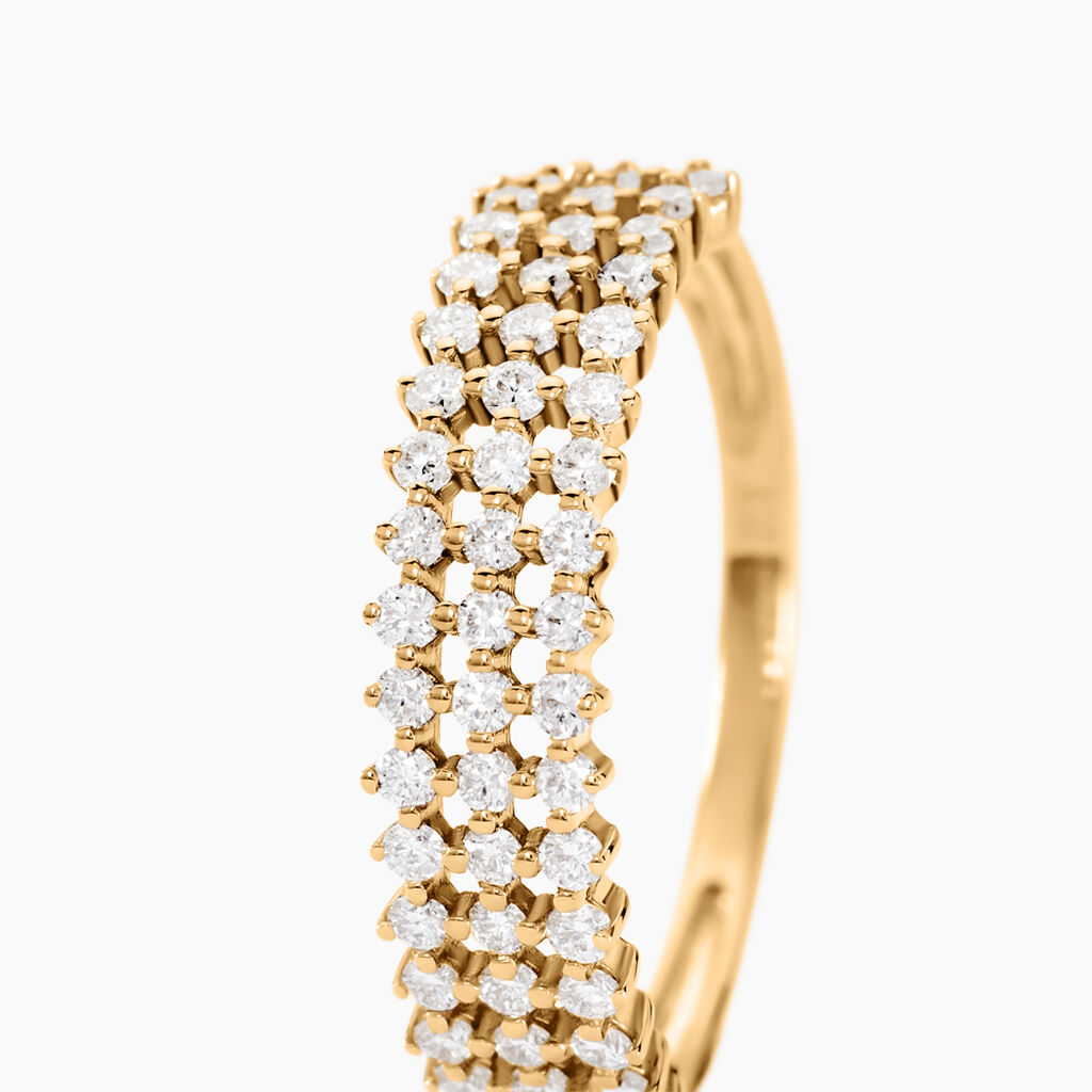 Bague Epiphany Or Jaune Diamant Synthétique - Bagues avec pierre Femme | Histoire d’Or