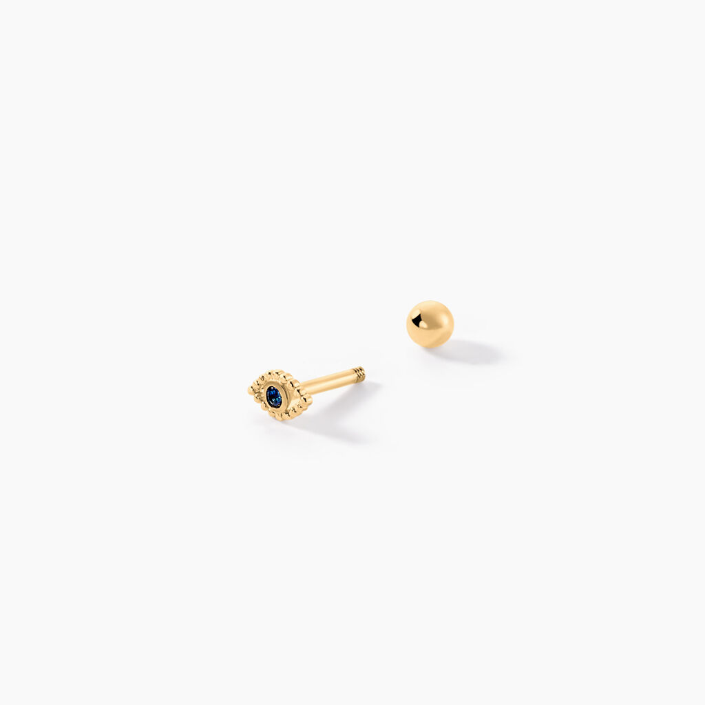 Piercing Oya Or Jaune Oxyde De Zirconium - Piercing H&eacute;lix Femme | Histoire d&rsquo;Or