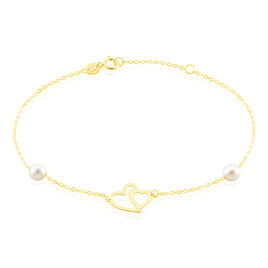 Bracelet Cenzo Or Jaune Perles De Culture - Bracelets Coeur Femme | Histoire d’Or