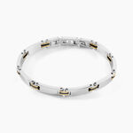 Bracelet M&eacute;tal Acier Tricolore - F&ecirc;te des p&egrave;res Homme | Histoire d&rsquo;Or