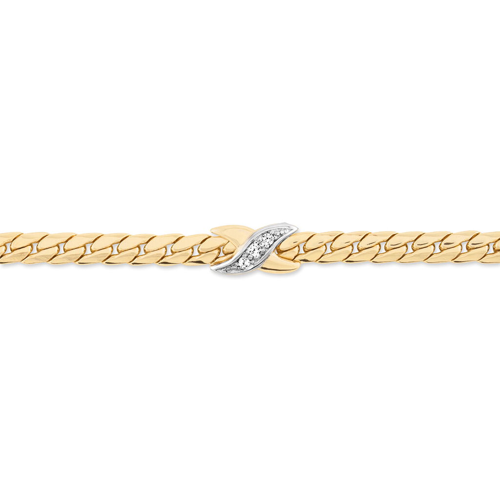 Bracelet Lamyae Plaqué Or Jaune Oxyde De Zirconium - Bracelets Femme | Histoire d’Or