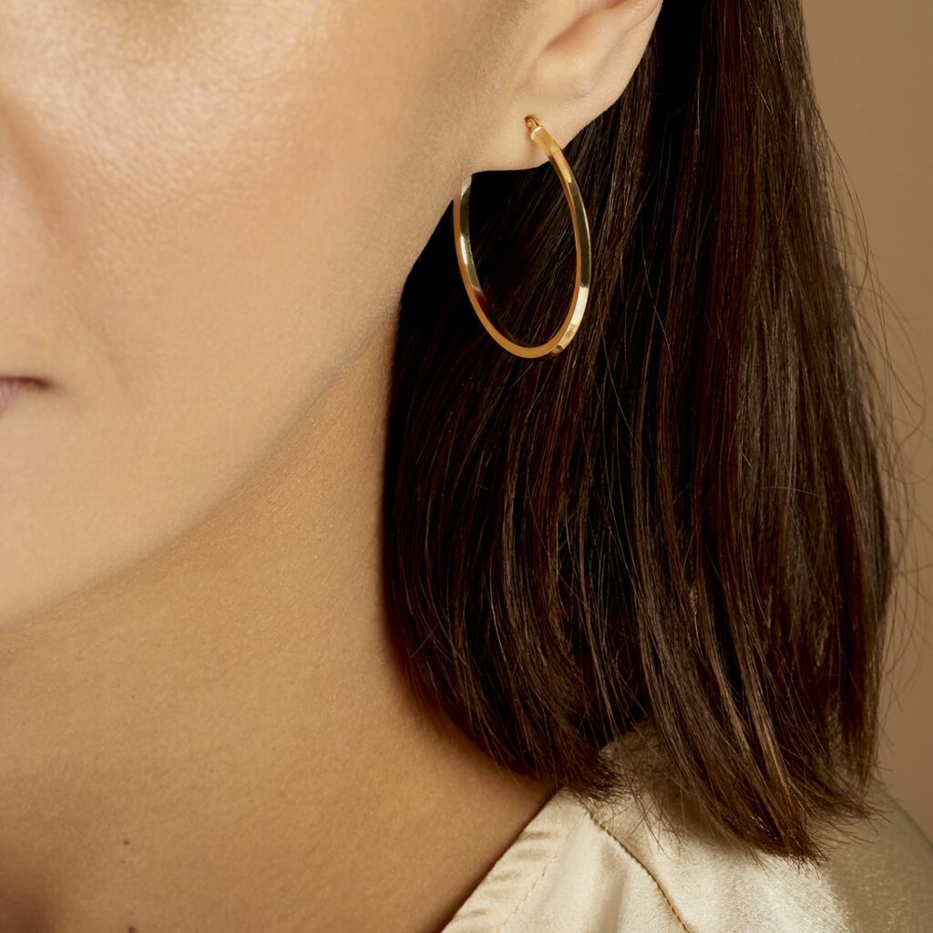 Créoles Ilana Or Jaune - Boucles d'oreilles créoles Femme | Histoire d’Or