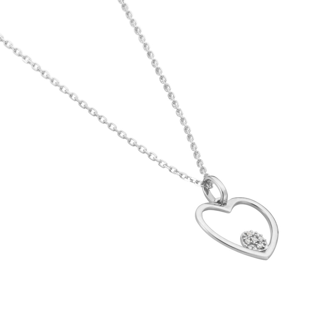 Collier Or Blanc Adwoa Diamants - Colliers Femme | Histoire d’Or