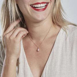 Pendentif Rose Or Rose Perle De Culture - Pendentifs Femme | Histoire d’Or
