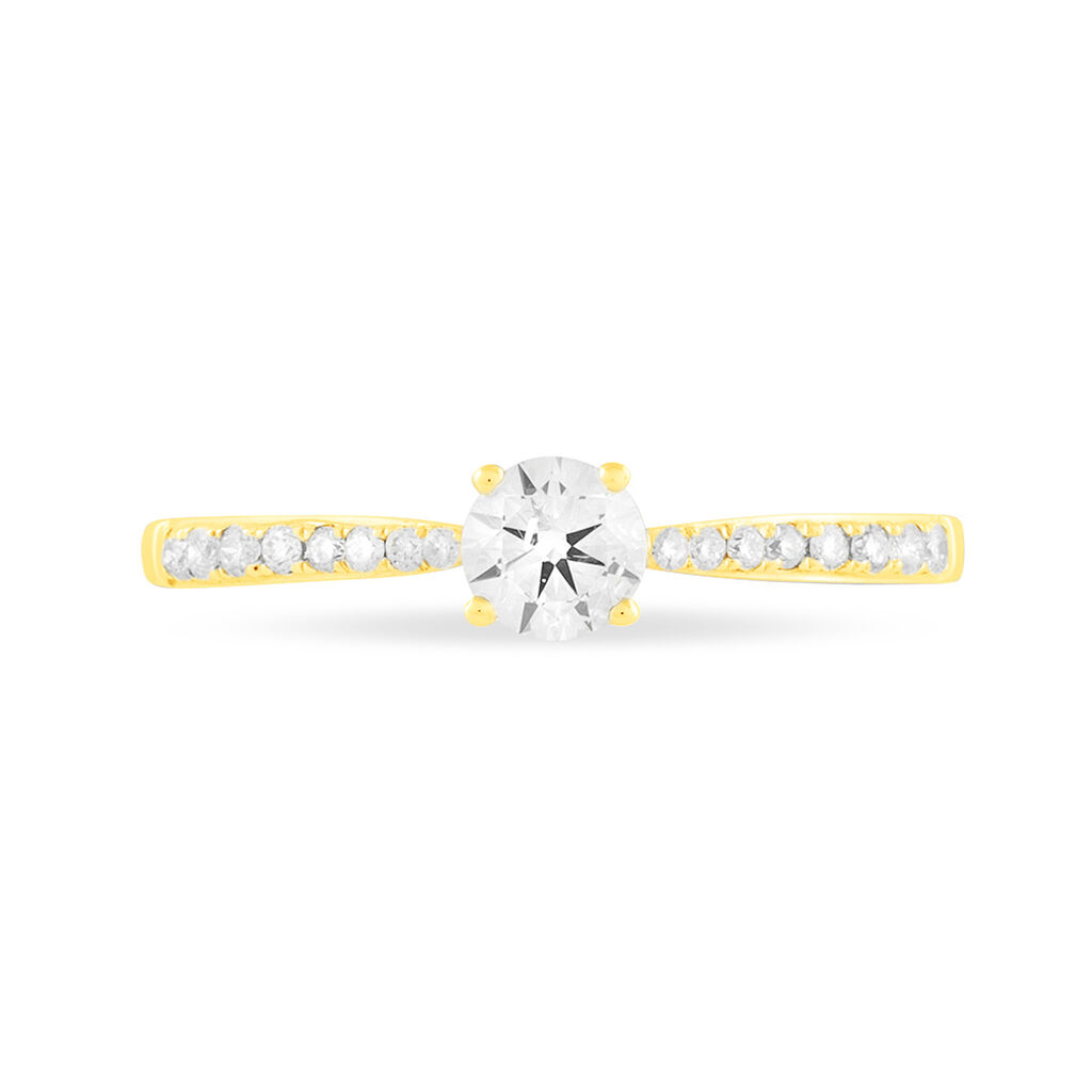 Bague Solitaire Hemera Or Jaune Diamant - Bagues solitaires Femme | Histoire d’Or