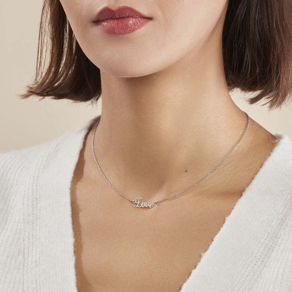 Collier Yuki Argent Blanc - Colliers fantaisie Femme | Histoire d’Or