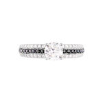 Bague Solitaire Katrina Or Blanc Oxyde De Zirconium - Bagues solitaires Femme | Histoire d&rsquo;Or