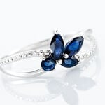 Bague Lupe Or Blanc Saphir Et Diamant - Bagues solitaires Femme | Histoire d&rsquo;Or