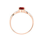 Bague Candice Or Rose Grenat - Bagues solitaires Femme | Histoire d&rsquo;Or