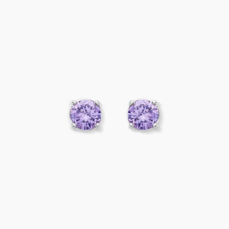 Boucles D'oreilles Puces Argent Blanc Rio Santa Teresa Oxyde - Boucles d'oreilles fantaisie Femme | Histoire d’Or