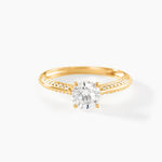 Bague Solitaire Veronique-marie Or Jaune Oxyde De Zirconium - Bagues solitaires Femme | Histoire d&rsquo;Or