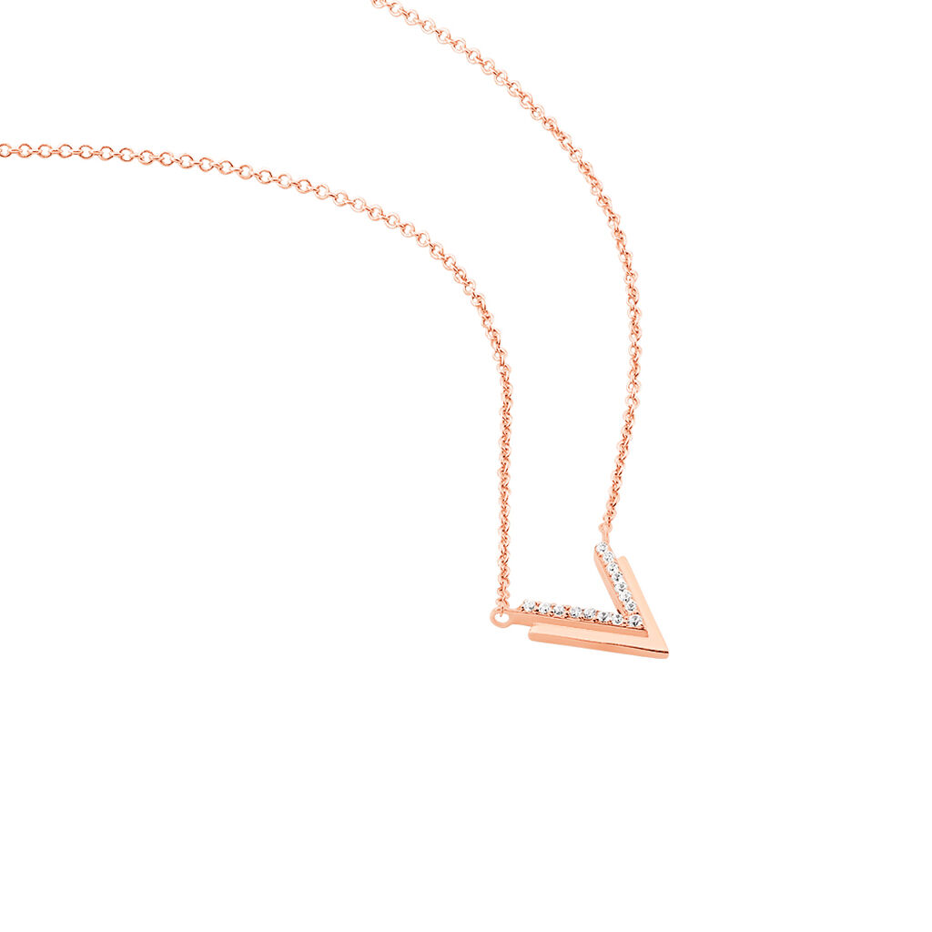 Collier Nollia Argent Rose Oxyde De Zirconium - Colliers fantaisie Femme | Histoire d&rsquo;Or