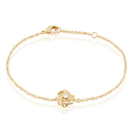 Bracelet Jonc Iwaki Plaqué Or Jaune Oxyde De Zirconium - Bracelets fantaisie Femme | Histoire d’Or